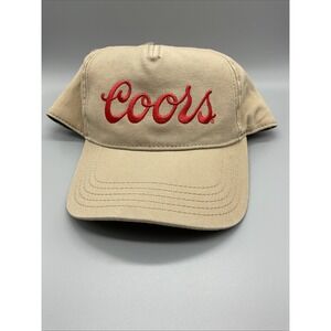 Retro-Style COORS BANQUET American‎ Needle Khaki Red Logo Snapback Tan Cap #306